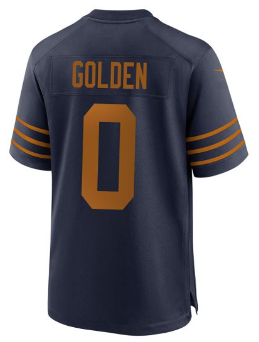 Men 2025 Green Bay Packers #0 Golden blue Classic Nike game NFL Jersey